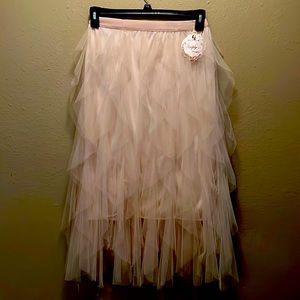 Nude tulle  skirt